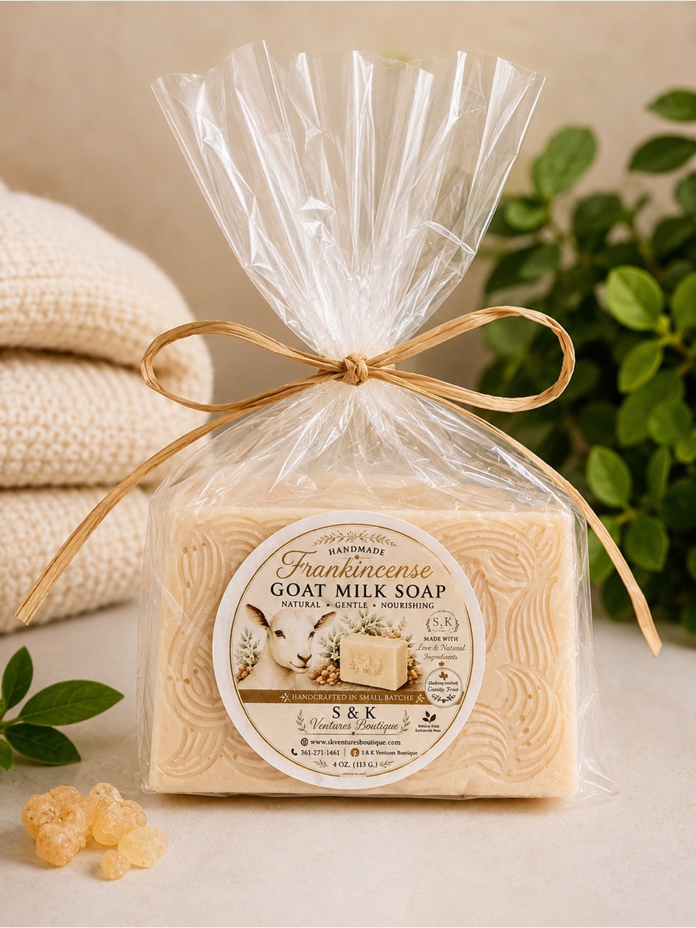 Frankincense Goat Milk Hand Soap - Cream